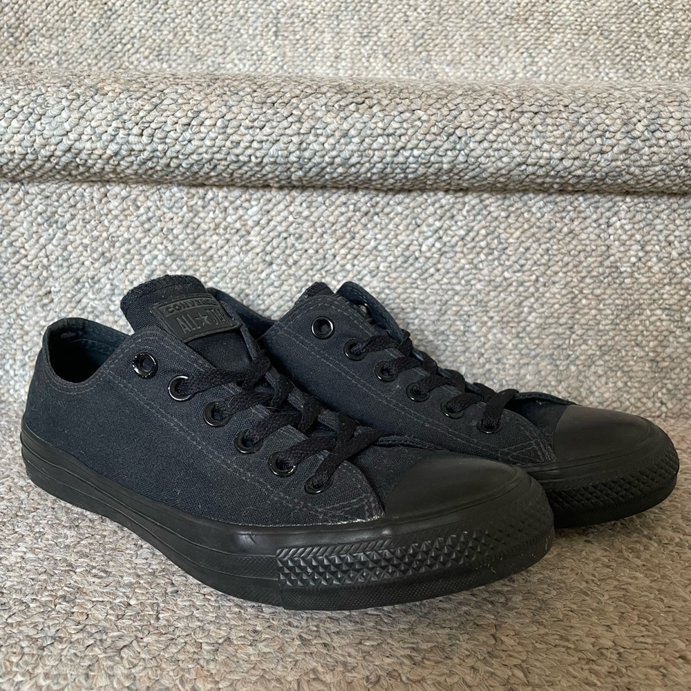 Converse Chuck Taylor All Star Low Top Black Monochrome Minimalist Sneakers 8